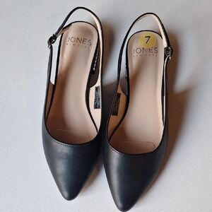 Jones New York Women's Black Slingback Heels